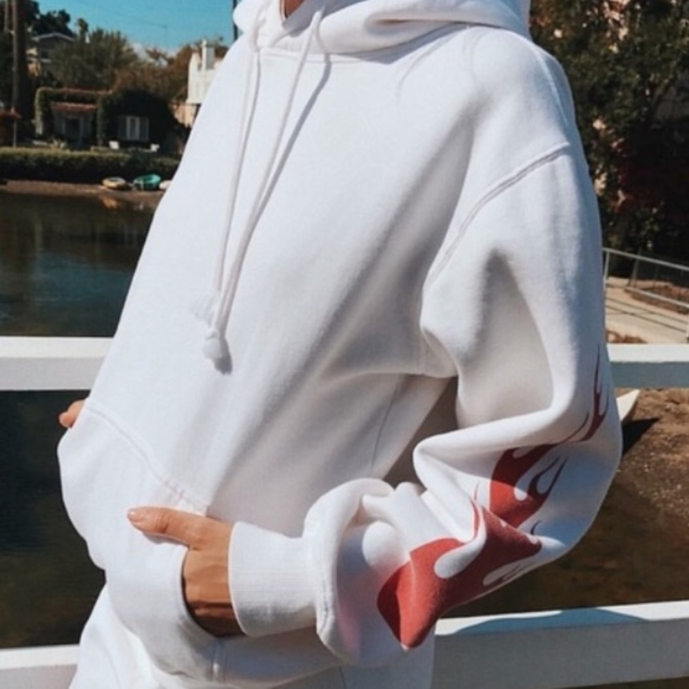 Brandy Melville flame hoodie